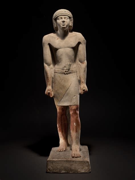An Egyptian Limestone Figure Of A Man Late 5th Dynasty Circa 2440