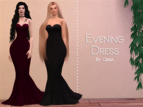 sims  evening dress  dissia evening dress  swatches dress