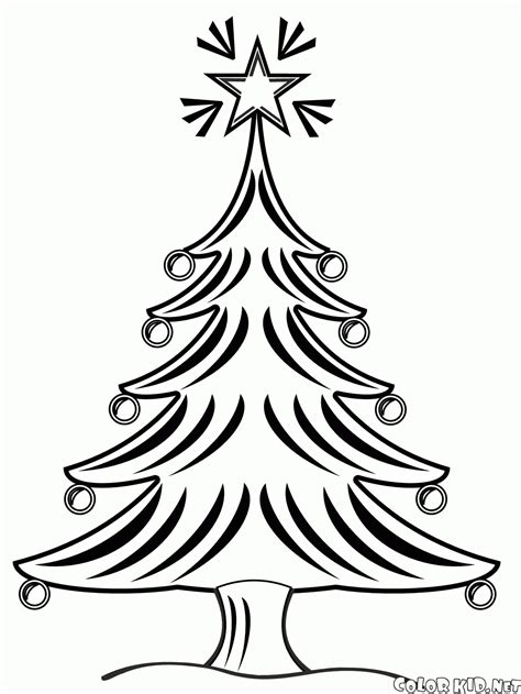 coloring page christmas trees