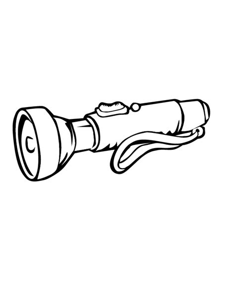 flashlight colouring pages clipartsco