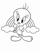 Tweety Coloring Pages Bird Tunes Looney Printable Boyama Rainbow Drawing Colouring Color Coloring4free Witch Disney Clipart Visit Getcolorings Sheets Library sketch template