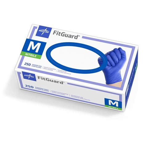 medline fitguard nitrile exam gloves  ct