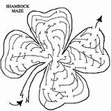 Shamrock Coloring Pages Maze Drawing St Line Patrick Patricks Clipart Shamrocks Color Choose Board Getdrawings Paintingvalley sketch template