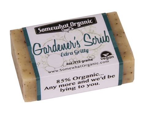 gardeners scrub organic soap  oz bar  organic soap company