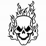 Skull Coloring Pages Printable Skulls Tattoo Flaming Designs Bones Print Easy Evil Cliparts Clipart Clip Fire Sugar Vinyl Sticker Library sketch template