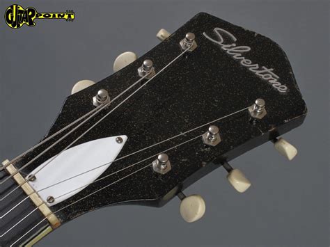 silvertone danelectro jupiter model   black sparkle guitar  sale guitarpoint