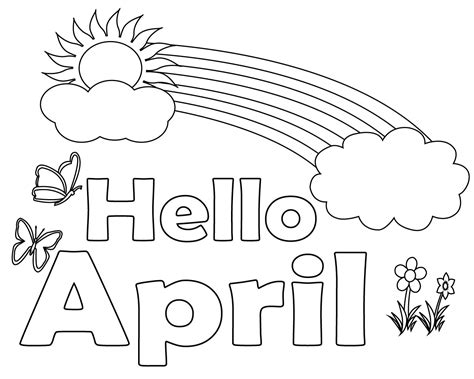 printable april coloring pages