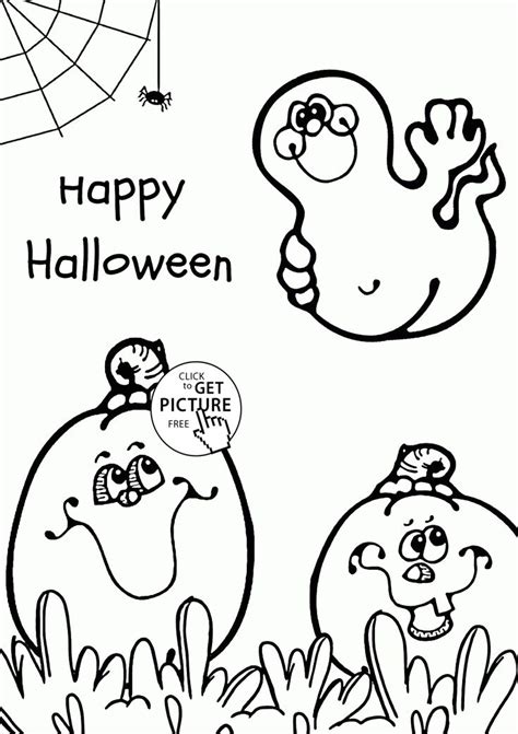 simple ghost coloring pages