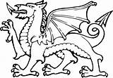 Dragon Welsh Template Simple Dragons Printable Symbols Wales Outline Coloring Google Language Cymru Templates Pages Mythical Ie Celtic Stencils Fre sketch template