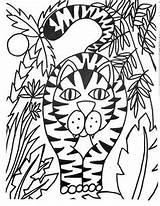 Rousseau Henri Jungle Coloring Drawing sketch template