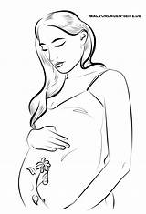 Schwangere Malvorlage Schwangerschaft öffnen Großformat sketch template