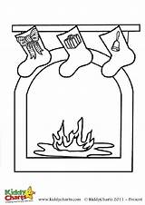 Fireplace Coloring Christmas Colouring Print Stockings Pages Kiddycharts Click Choose Board sketch template