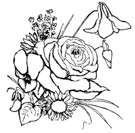 flower arrangement coloring page netart