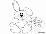 Rabbit Carrot Coloring Coloringpage Eu Easter sketch template
