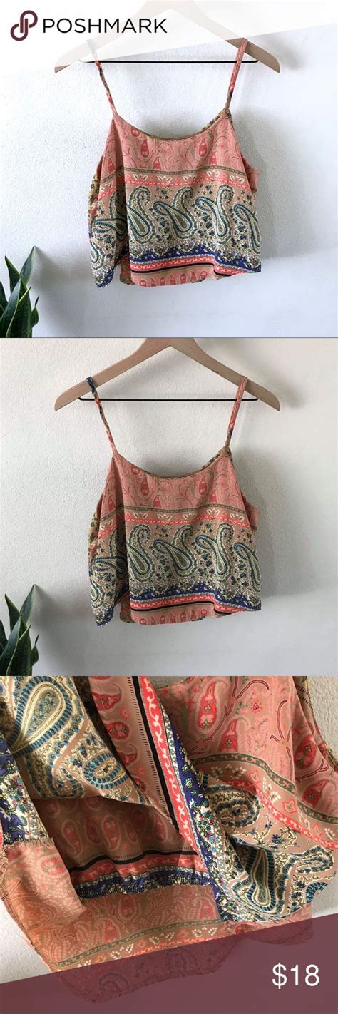 cropped patterned top top pattern tops clothes design