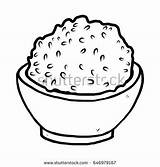 Rice Cartoon Bowl Clipart Vector Coloring Sketch Pages Color Kids Food Background Illustration Sheets Transparent Beans Hand Choose Board Result sketch template