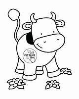 Coloring Cow Pages Printable Animal Animals Small Adults Kids Wuppsy Farm Cute Cows Baby Printables Boyama Colouring Inek Mucca Easy sketch template