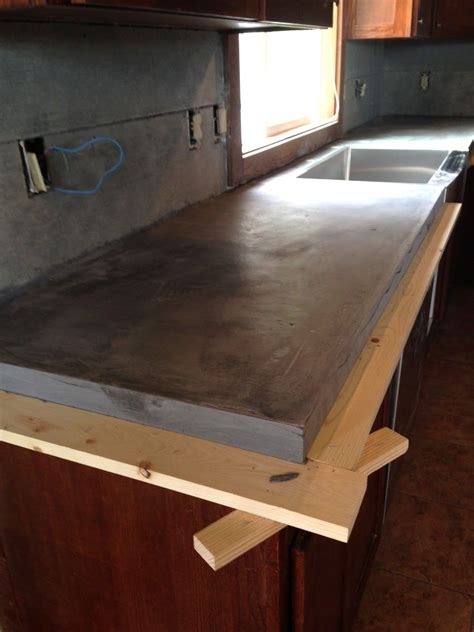 diy concrete countertops poured  place examples  forms