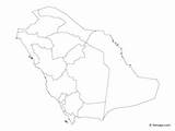 Saudi Arabia Map Outline Regions Subject Geography sketch template