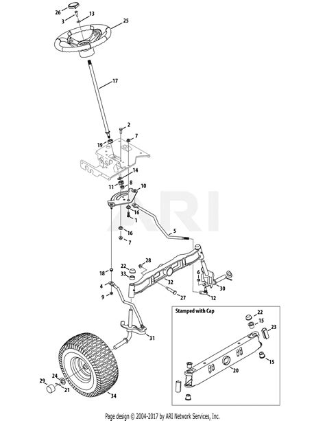 troy bilt apkp horse  parts diagram  steering assembly