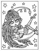 Pages Gothic Coloring Digital Adult Angel Angels Clip Etsy Digi Cardmaking Stamps Stamp Instant Downloads Sold sketch template