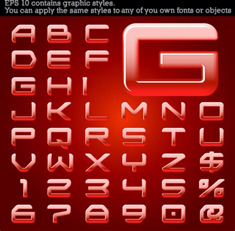 set   alphabet elements design vector  vector