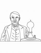 Edison Thomas Alva Coloring Pages Kids Printable Sheets Bestcoloringpages Choose Board sketch template
