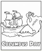 Columbus Coloring Pages Printable October Christopher Sheets America Sheet Scribblefun sketch template