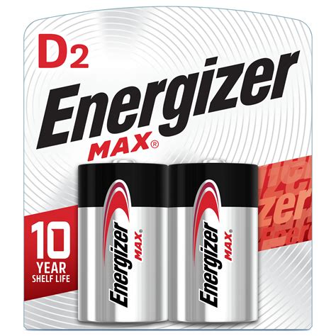 Energizer Max D Batteries 2 Pack D Cell Alkaline Batteries Walmart