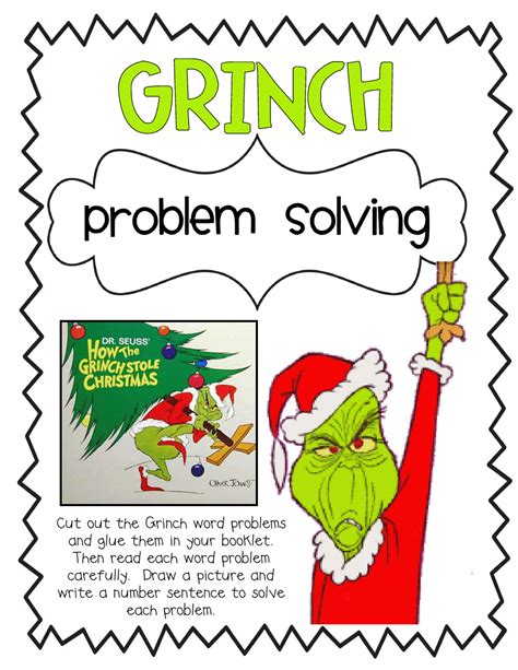 grinch stole christmas worksheets kindergarten