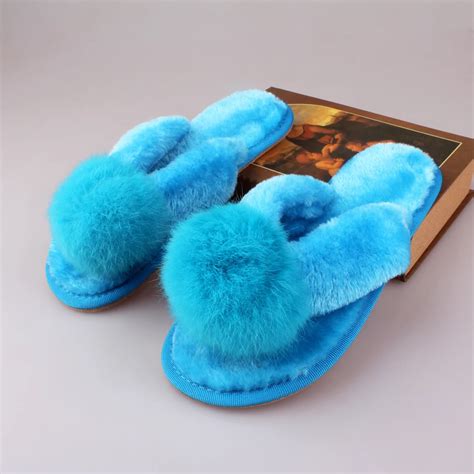 natural sheepskin winter warm fur slippers women home shoes women indoor slipper  luxury
