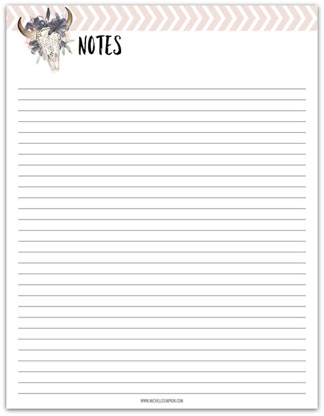 printable    note pad printable   notes create lists    email