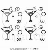 Martini Coloring Clipart Getcolorings Cartoon sketch template