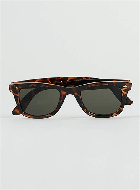 topman tortoise shell sunglasses  brown  men lyst