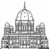 Coloring Cathedral Berlin Famous Dom Places Dome Pages Landmarks Rock Church Germany Designlooter Berliner Sketch 560px 43kb Template sketch template
