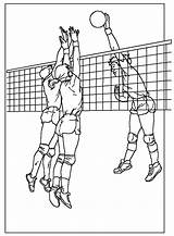 Volleyball Voleibol Pintar Voley Siatkarski Volei Turniej Kolorowanka Esportes Play Torneio Druku Siatkówka sketch template