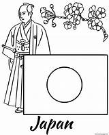 Coloring Pages Japan Flag Samurai Flags Printable Japanese Countries Country Topcoloringpages Kids sketch template