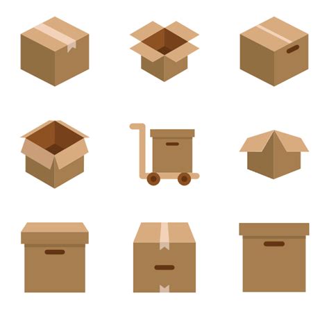 cardboard box icon  vectorifiedcom collection  cardboard box icon   personal