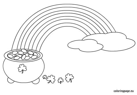 rainbow   pot  gold coloring page   coloring pages pot