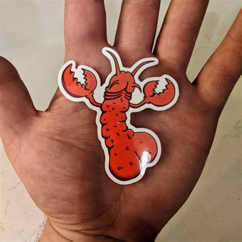 Buy 4 Get 1 Free Cock Lobster Vinyl Decal Penis Sticker Etsy