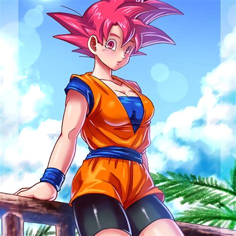 Goku Version Femenina Ssj Dios Anime Dragon Ball Super Dragon Ball