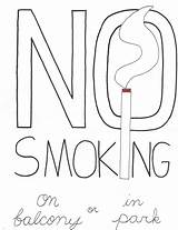 Smoking Sign sketch template