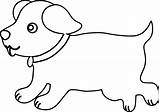 Outline Dog Puppy Coloring Template Pages Drawing Printable Color Dogs Puppies Animal Wecoloringpage Print Body Visit Kids Clipartmag sketch template