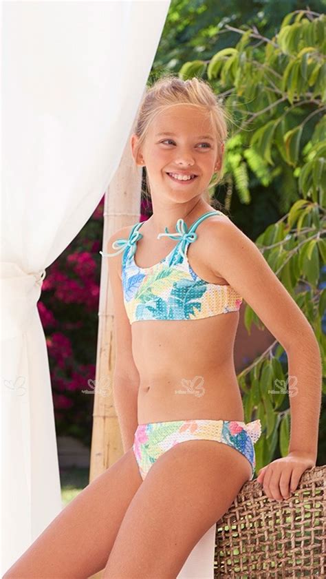 maricruz moda infantil girls colourful floral print broderie bikini missbaby