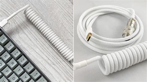 computers peripherals white coiled mechanical keyboard cable keyboards mice etnacompe