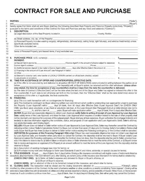 contract  sale  purchase property sale agreement