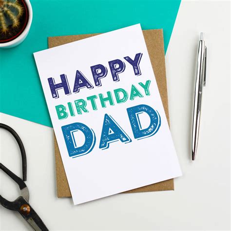happy birthday dad colourful  card    punctuate