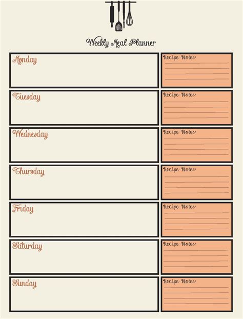 meal planning templates  pack  printables prudent penny pincher