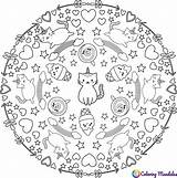 Mandala Unicornio Mandalas sketch template