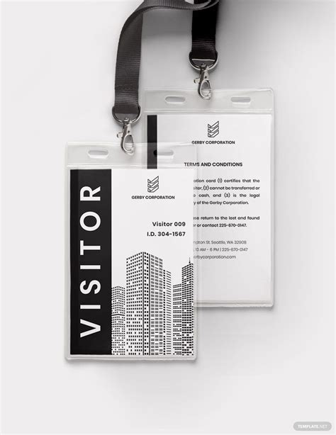 visitor badge template